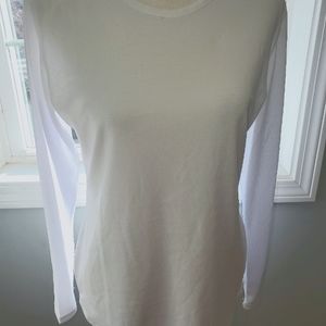 (NWT) Fit by White Cross Womens Long Sleeve White Mesh Solid T Shirt